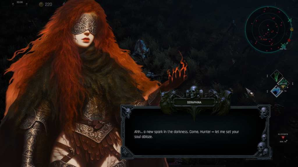 Personagem Seraphina Sobrevivente da Luz Negra