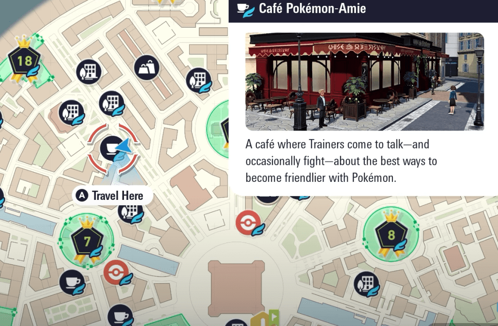 Café Pokémon-Amie em Legends ZA