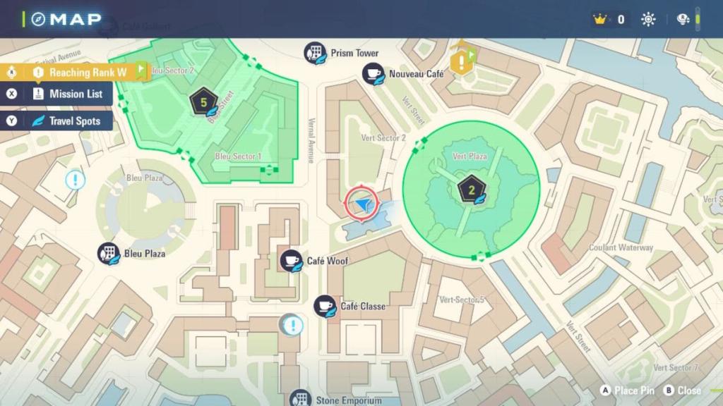 Um mapa mostrando a localização de Larvitar em Pokémon Legends ZA