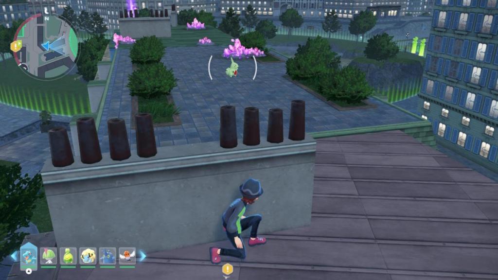 Um Larvitar selvagem em Pokémon Legends: ZA