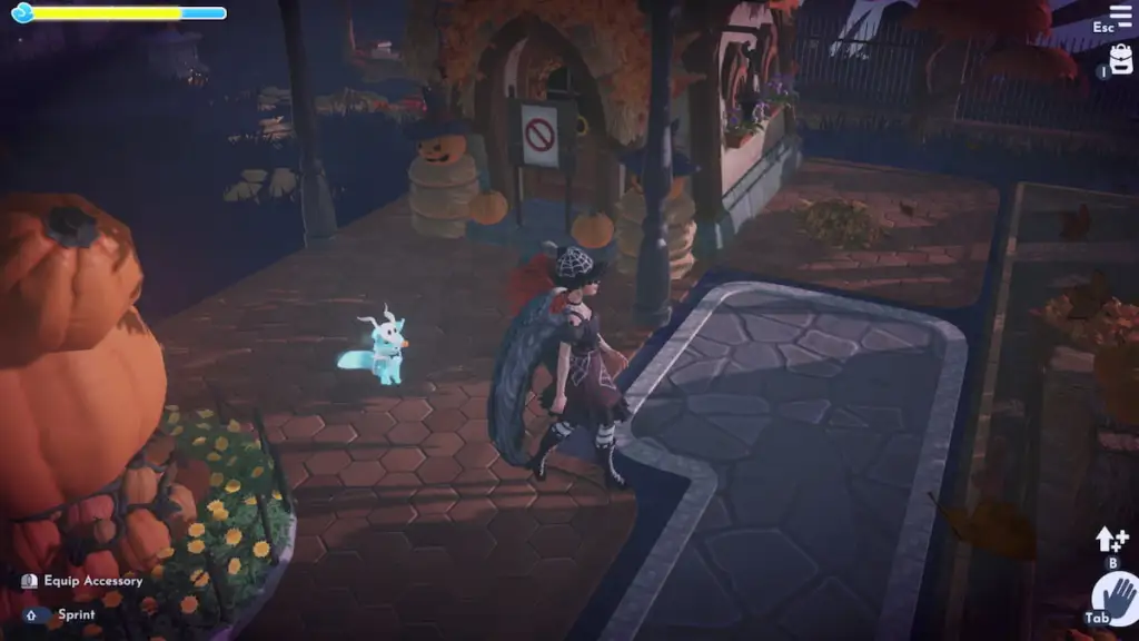fantasma zero raposa no vale do dreamlight da disney
