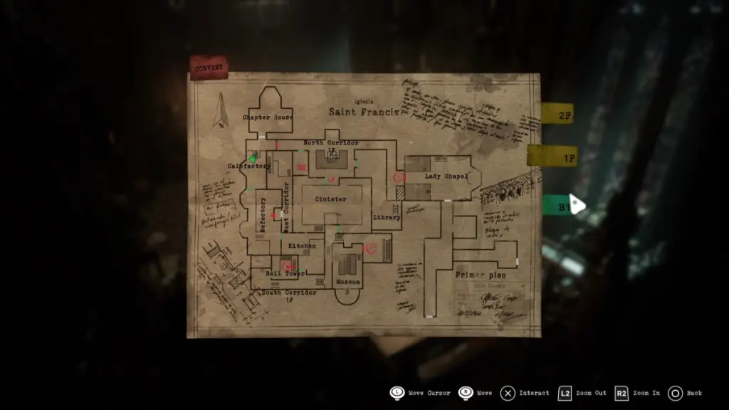 Localização do tapete de xadrez no mapa em Calefactory