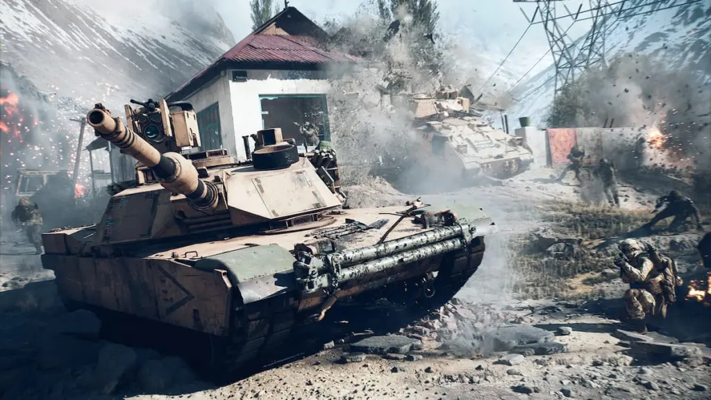 Uma cena de batalha no Battlefield 6 Open Beta