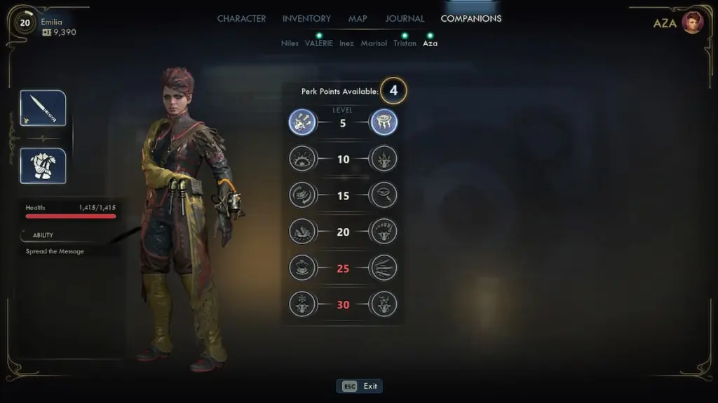 Aza, um dos companheiros de Outer Worlds 2.