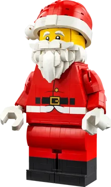 Minifigura do Papai Noel em escala LEGO