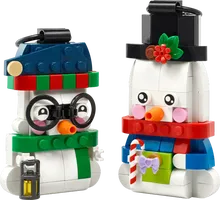 Enfeites de boneco de neve LEGO