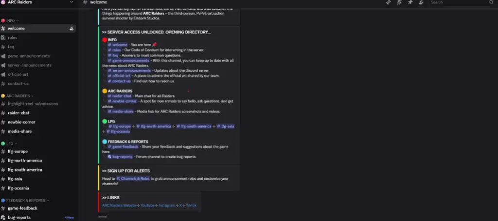 Discordância oficial dos ARC Raiders