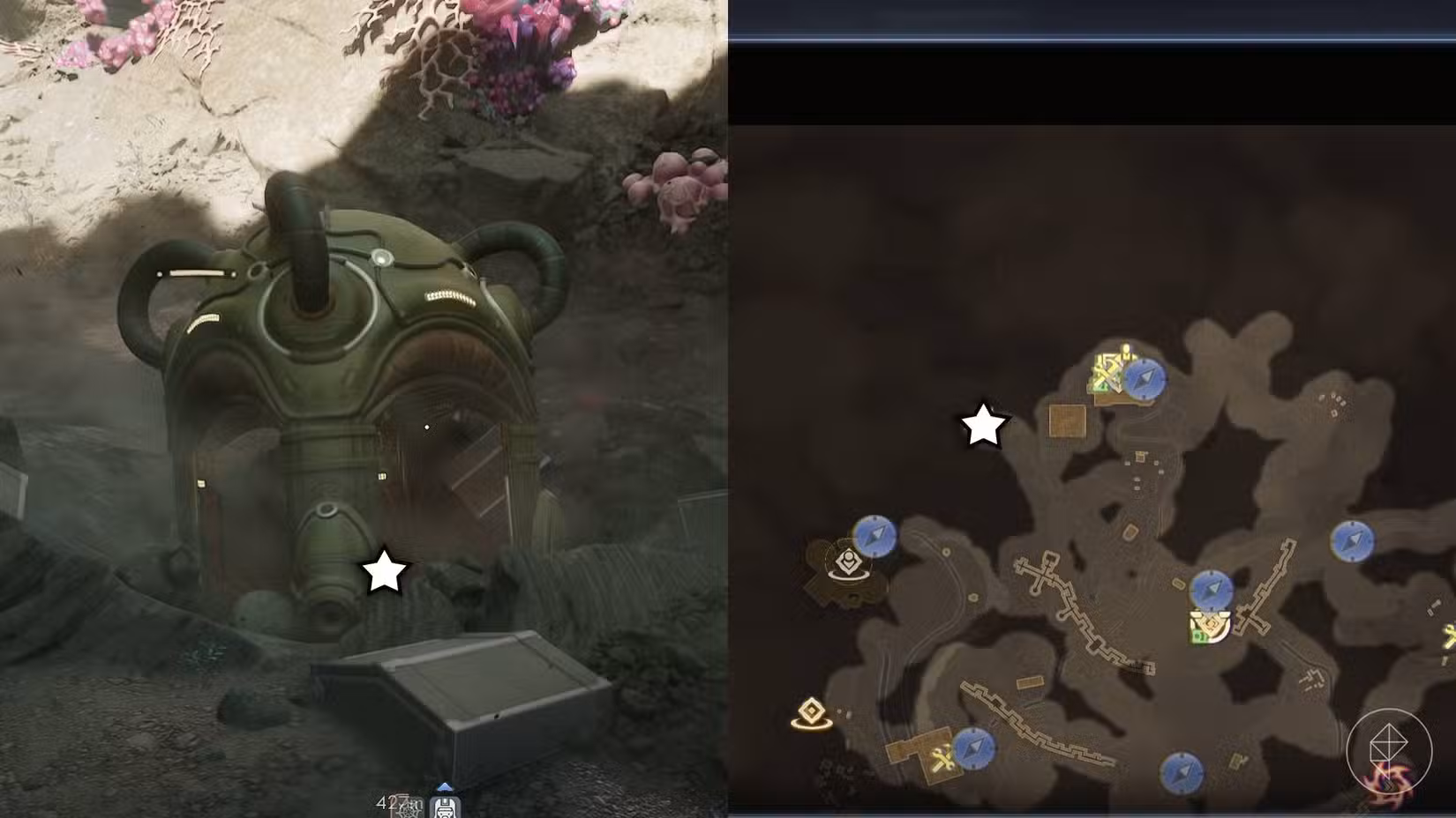 A localização da bobina de compressão da caverna da aranha em Outer Worlds 2