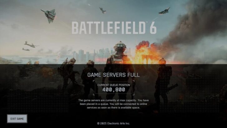 Fila do servidor Battlefield 6.