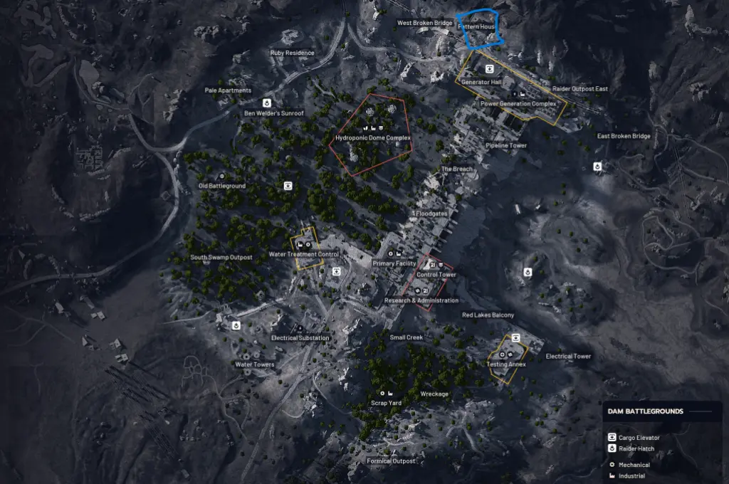 Localização da Pattern House em ARC Raiders