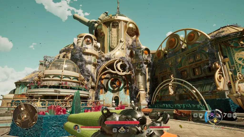 Um mosteiro em The Outer Worlds 2.