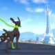 Zygarde olhando para a torre Lumiose em Legends ZA