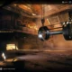Um hangar com chassi pendurado no teto em ARC RAiders.