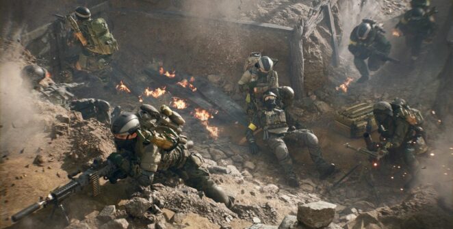 A cena de uma batalha em Battlefield 6