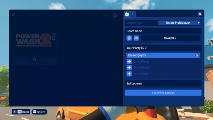 Tela de matchmaking online do PowerWash Simulator 2