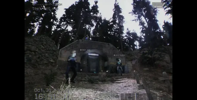 Jogadores em uma floresta ao redor de um bunker assustador em Don