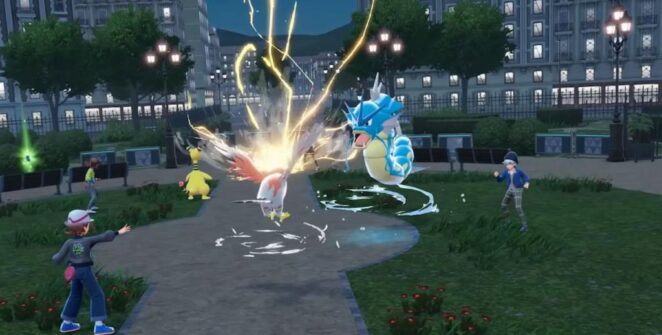 Pokémon lutando no modo Battle Royale de Pokémon Legends: ZA.
