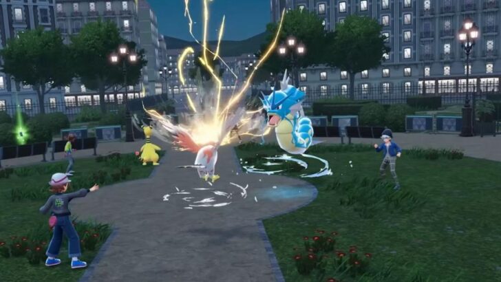 Pokémon lutando no modo Battle Royale de Pokémon Legends: ZA.
