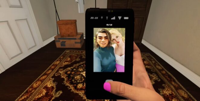 Selfie de Emma e Sarah no álbum de Emma