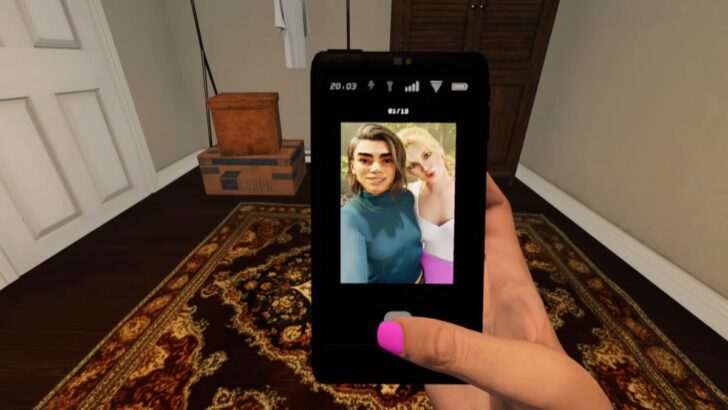 Selfie de Emma e Sarah no álbum de Emma