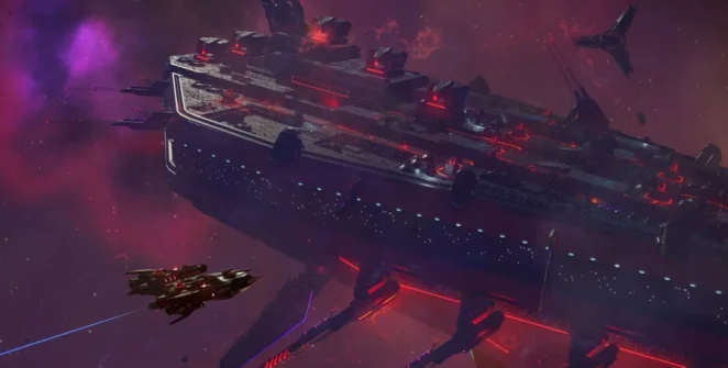 Uma enorme fragata na atualização de No Man’s Sky Breach