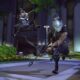 Genji usando uma máscara de Hanzo e Hanzo usando uma máscara de Genji em Overwatch 2