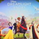 Arte principal do rancho Wishblossom apresentando Branca de Neve, Tinker Bell, Cruella, Tigger e o jogador a cavalo no Disney Dreamlight Valley
