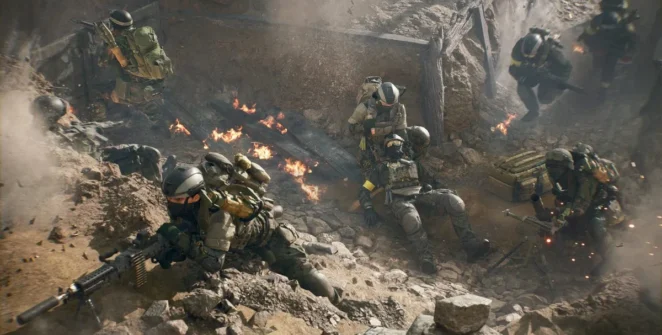 A cena de uma batalha em Battlefield 6