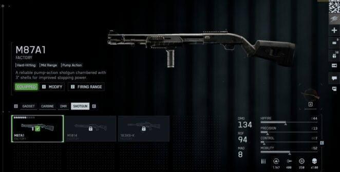 Espingarda M87A1 no Battlefield 6.