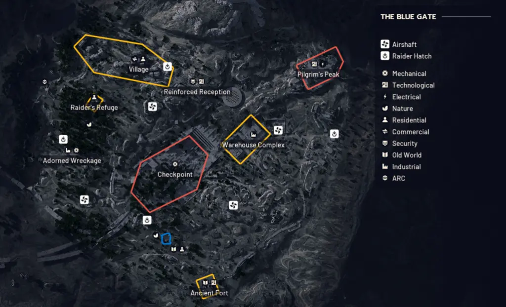 Localização de Olive Grove em ARC Raiders