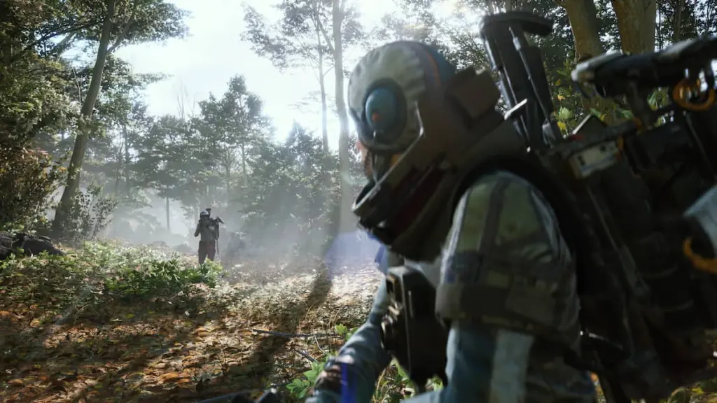 Foto do ARC Raiders de um invasor sendo alvo de outro invasor. 