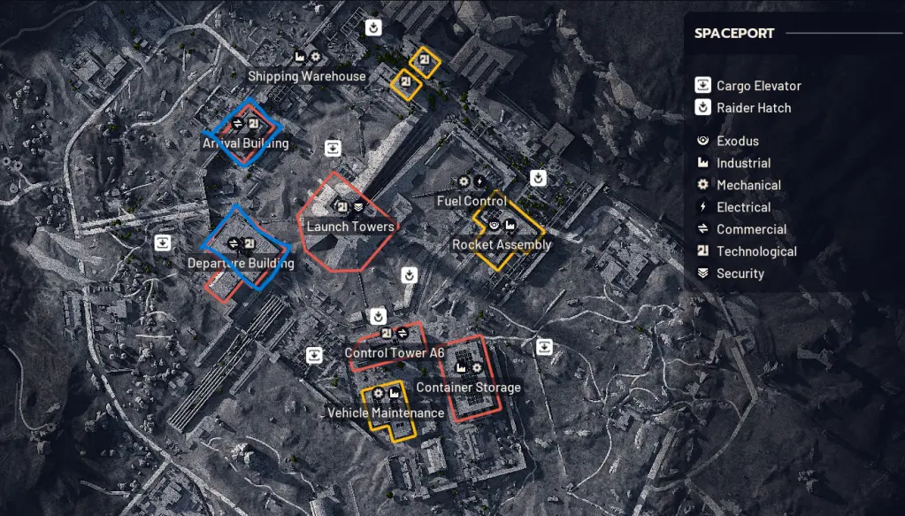 Edifícios de partida e chegada em ARC Raiders