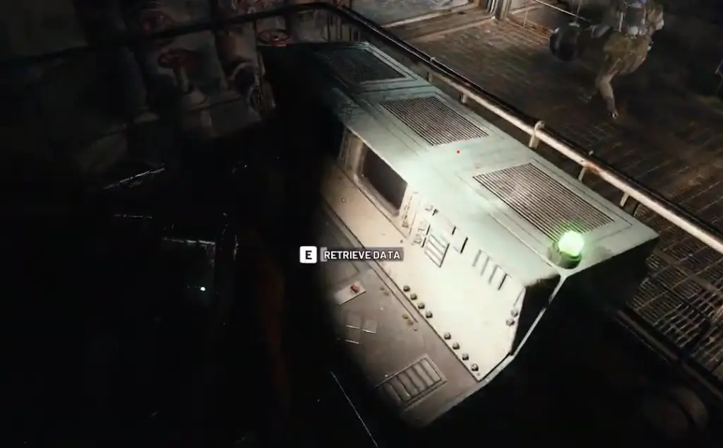 O terminal de pesquisa no Hidden Bunker