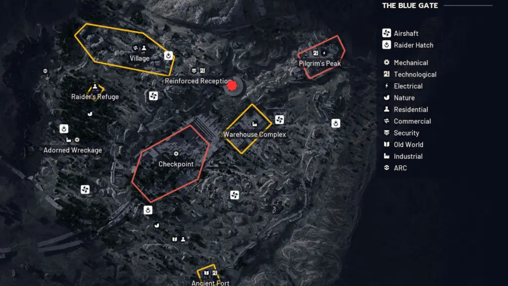 Localização da sede em ARC Raiders