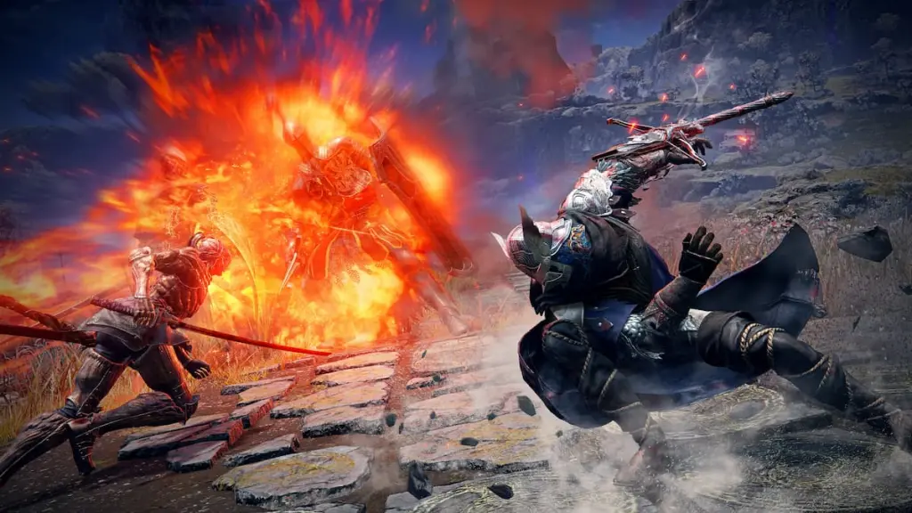 Uma cena de combate em Elden Ring Nightrein