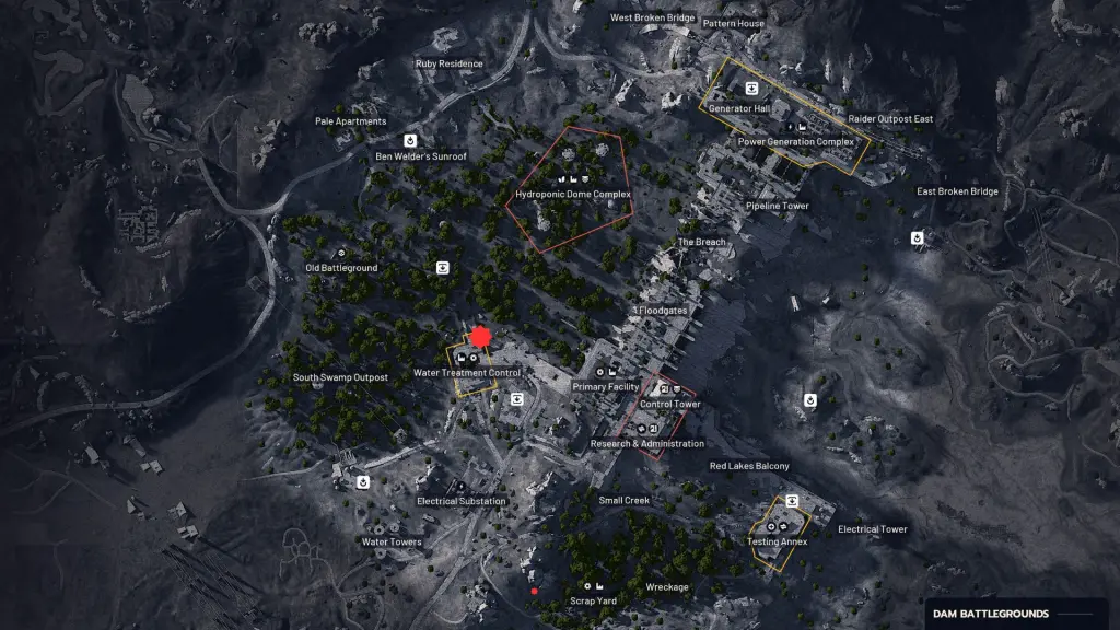 Edifício de controle de tratamento de água em ARC Raiders