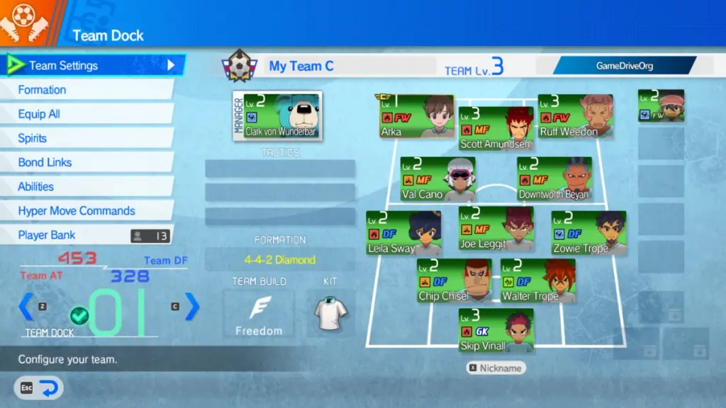 Equipe iniciante em Inazuma Eleven Victory Road