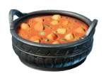 Sopa de abóbora em Enshrouded, o que é uma sopa grossa de laranja em uma tigela de metal