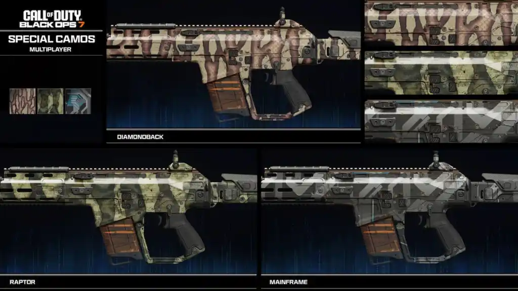 Camuflagens especiais multijogador BO7
