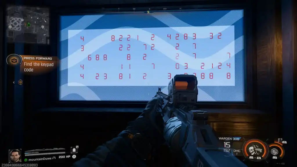 Código do teclado de fratura da campanha BO7