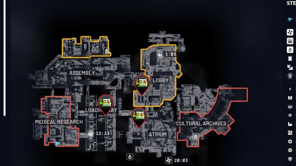 Locais de Androids em ARC Raiders