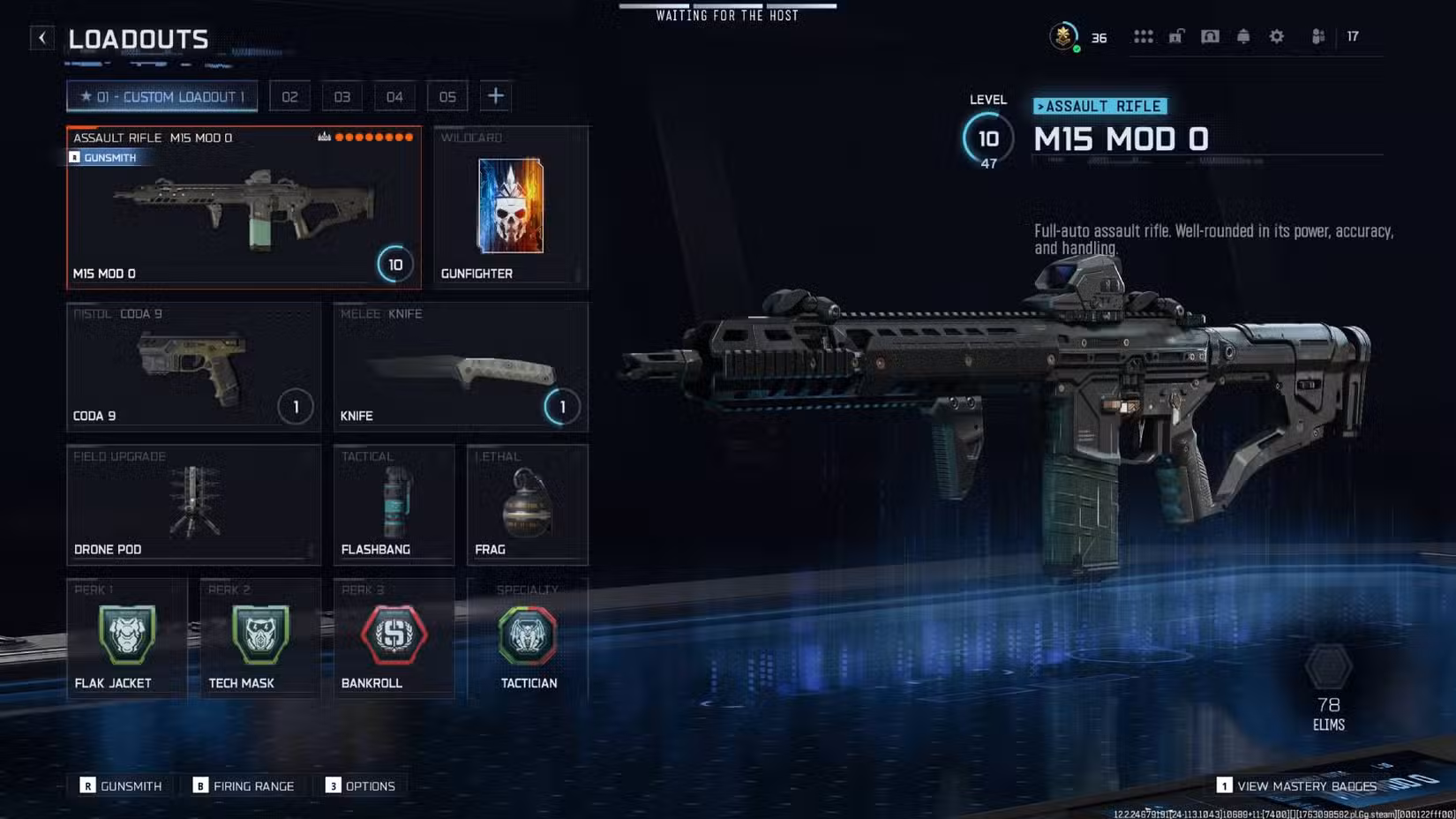 A classe M15 Mod 0 listada neste guia em Black Ops 7.