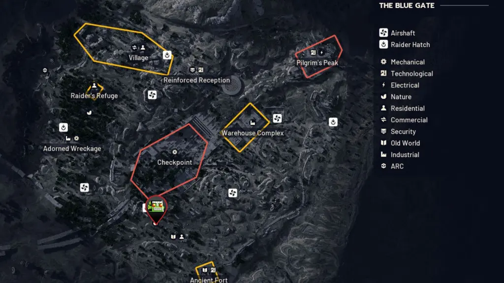 Localização de Olive Grove em ARC Raiders