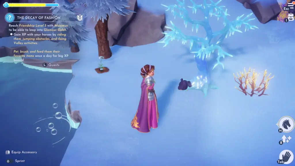 Esperando um ganso se desenrolar no Disney Dreamlight Valley