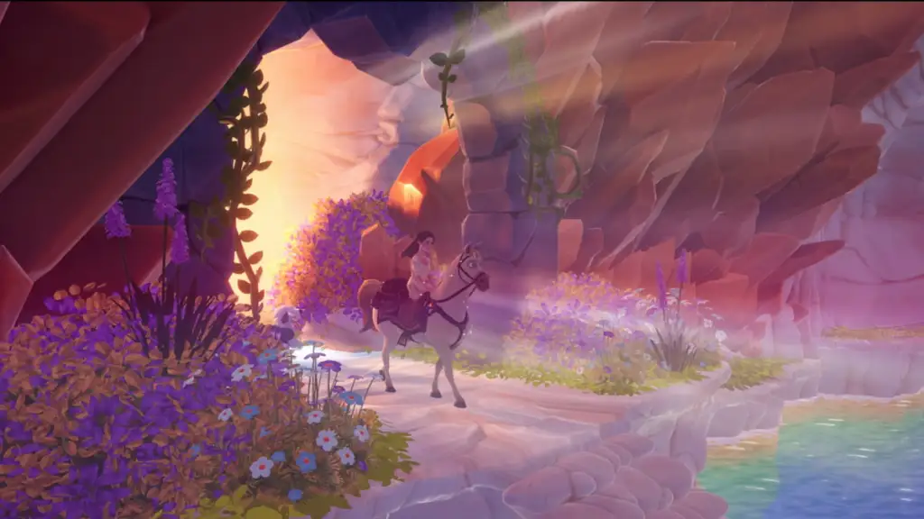 Montando Maximus no Disney Dreamlight Valley