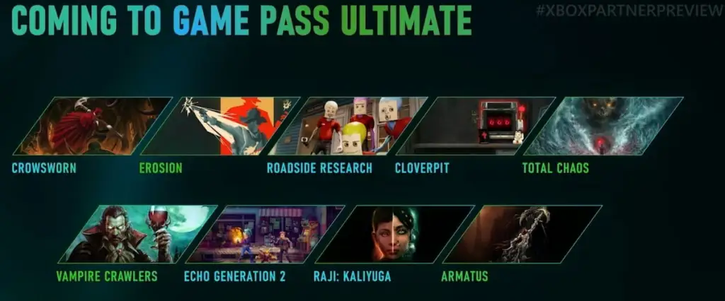 Prévia do parceiro Xbox, novembro de 2026, jogos Game Pass Ultimate