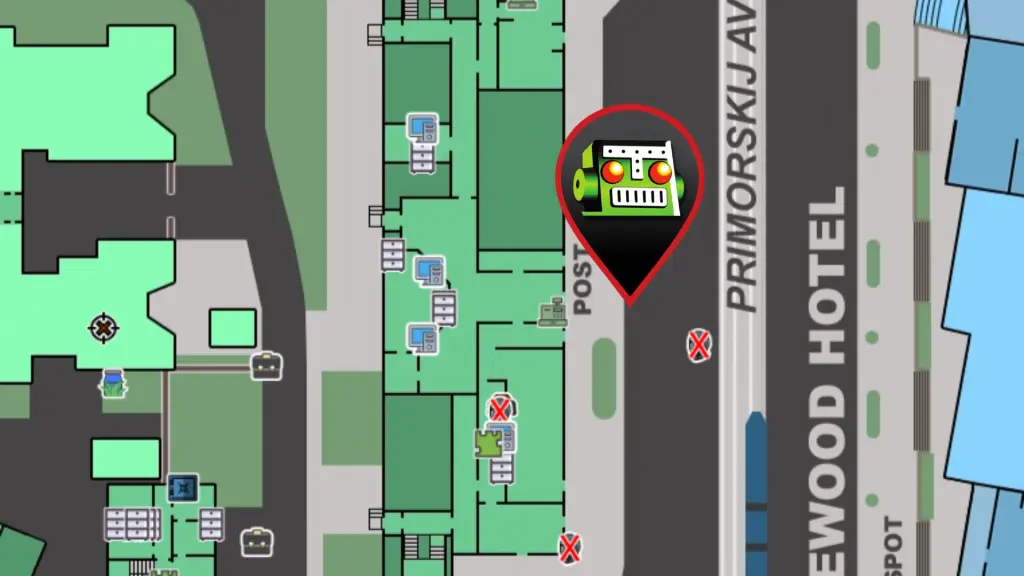 Localização do carro Rus Post em Escape from Tarkov