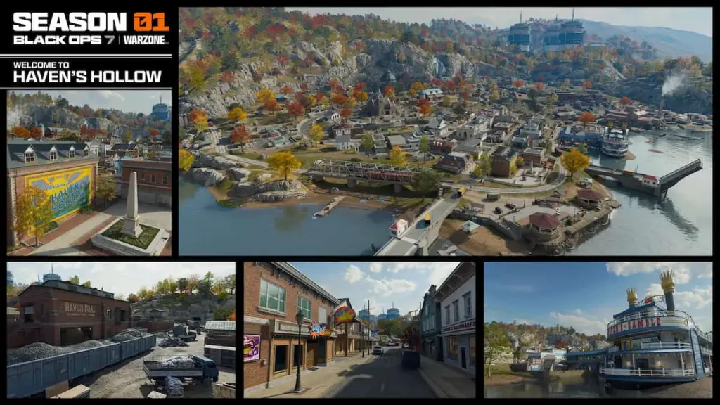 Mapa da zona de guerra Hollow de Haven