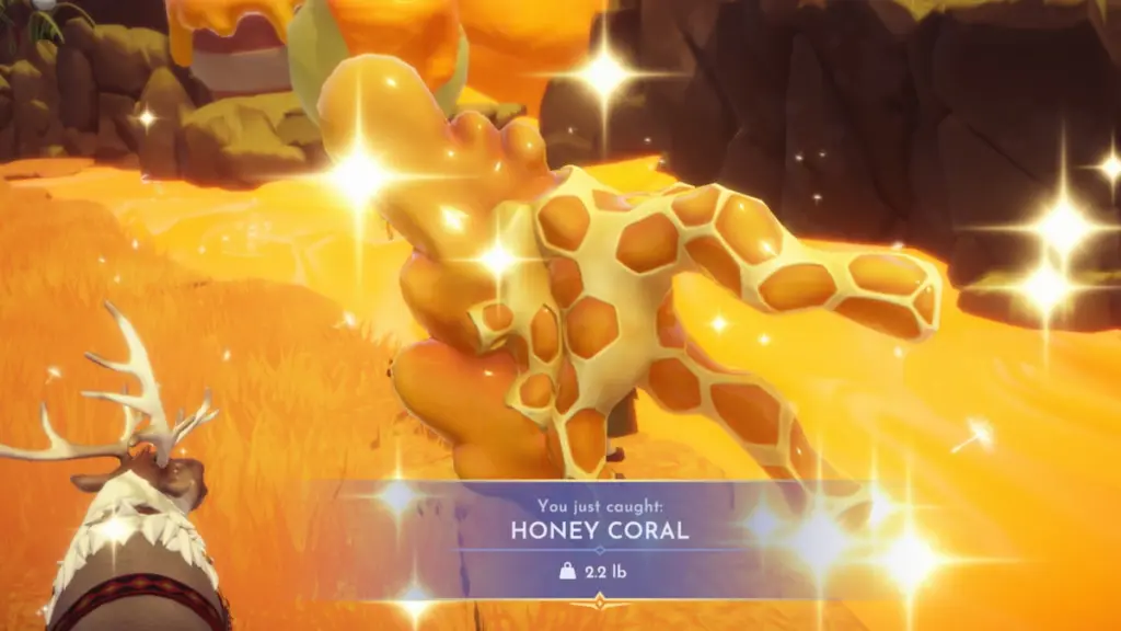 Capturado coral mel no Disney Dreamlight Valley