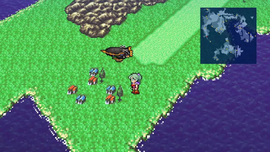 Captura de tela da remasterização de Final Fantasy 6 pixels